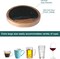 Wood Coasters for Drinks,Absorbent Coaster Sets of 5, Drinks Coasters for Coffee Tabletop Protection, Non-Slip, Non-Stick, Suitable for Kinds of Cups Wooden Table Drink, 4.3 Inches Black